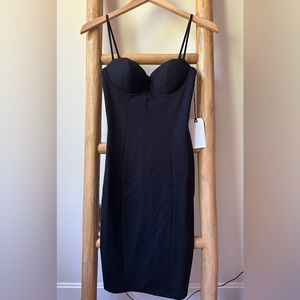 NWT Nordstrom Leith Black Spaghetti Strap Mini Dress, Size XS